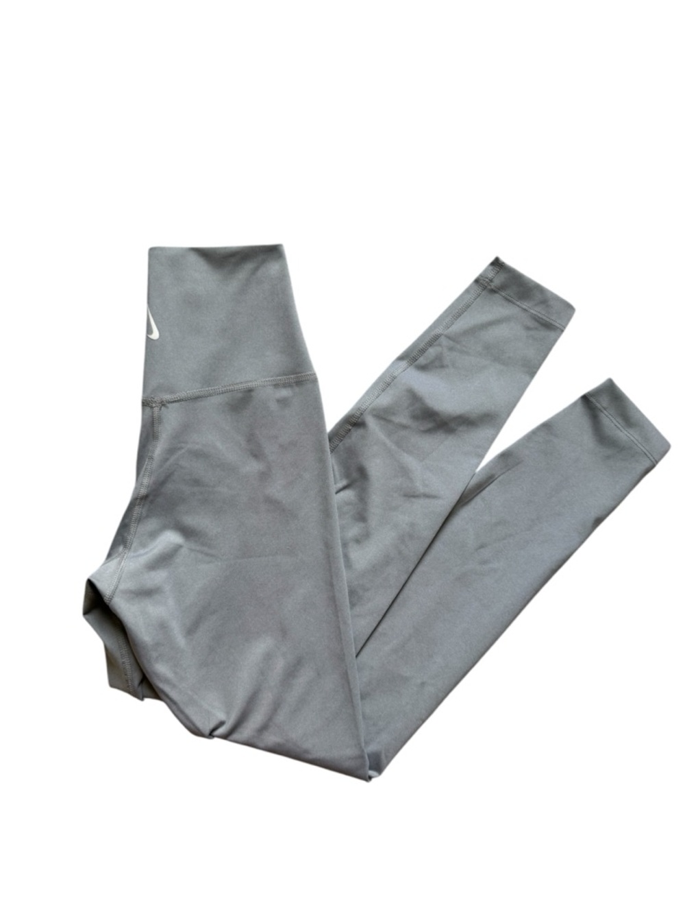 Nike Yoga Dri Fit Grey High Waisted Leggings Activewear XS - Picture 2 of 9